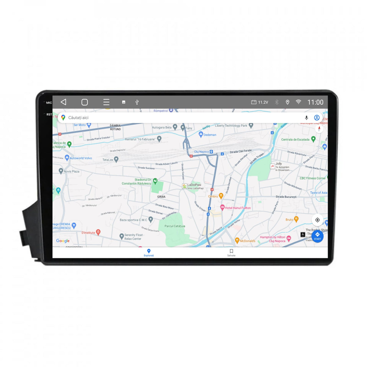 Navigatie 2K HUB64 Ssangyong Actyon-Kyron (2005-2011), 8GB RAM, Android, Octacore, Slot Sim 4G, DSP, GPS, Wi-FI, Carplay, Android Auto, USB, Bluetooth, Waze, Touchscreen, 9.5 Inch