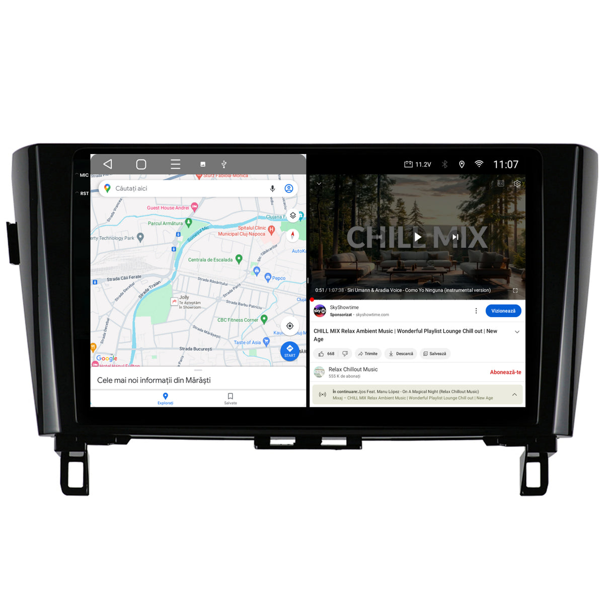 Navigatie 2K HUB64 Nissan Qashqai / X-Trail (2013+), 8GB RAM, Android, Octacore, Slot Sim 4G, DSP, GPS, Wi-FI, Carplay, Android Auto, USB, Bluetooth, Waze, Touchscreen, 10.36 Inch