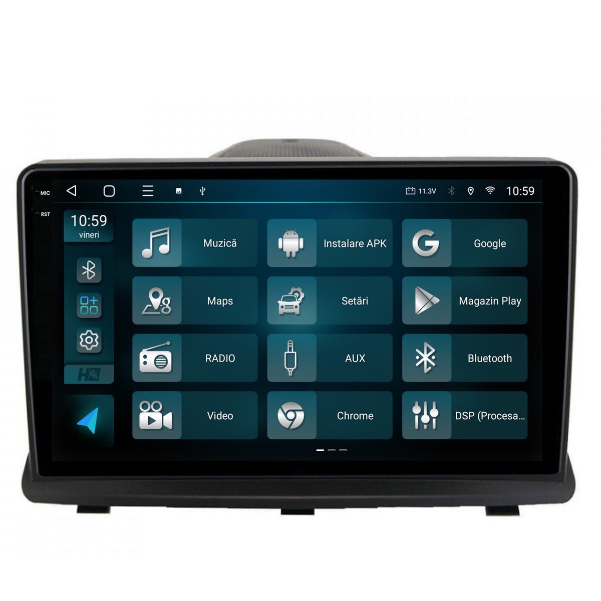 Navigatie 2K HUB64 Opel Antara (2006-2015), 8GB RAM, Android, Octacore, Slot Sim 4G, DSP, GPS, Wi-FI, Carplay, Android Auto, USB, Bluetooth, Waze, Touchscreen, 9.5 Inch