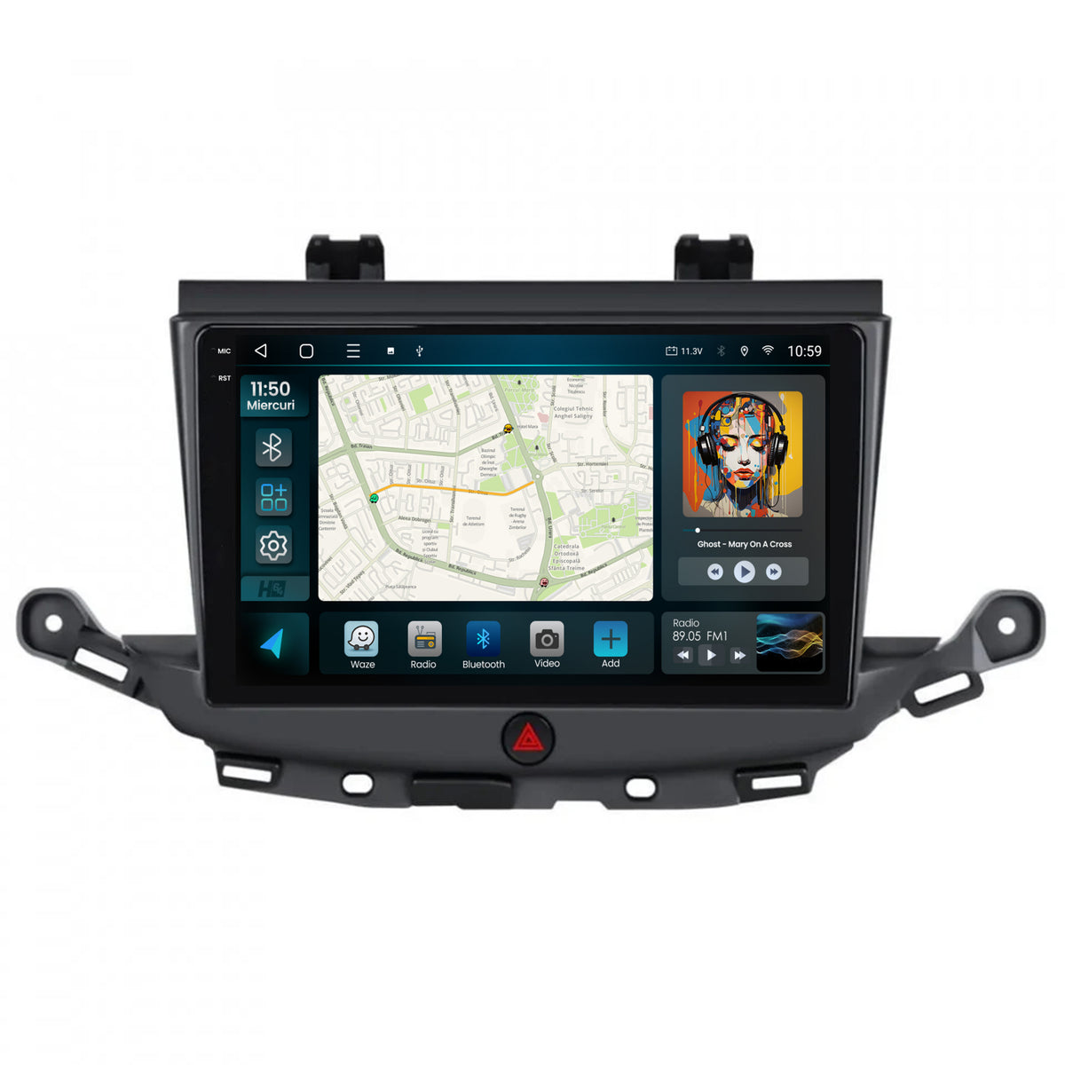 Navigatie 2K HUB64 Opel Astra K, 4GB RAM, Android, Octacore, Slot Sim 4G, DSP, GPS, Wi-FI, Carplay, Android Auto, USB, Bluetooth, Waze, Touchscreen, 9.5 Inch