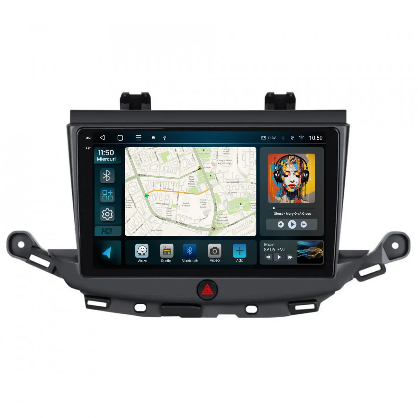 Navigatie 2K HUB64 Opel Astra K, 4GB RAM, Android, Octacore, Slot Sim 4G, DSP, GPS, Wi-FI, Carplay, Android Auto, USB, Bluetooth, Waze, Touchscreen, 9.5 Inch