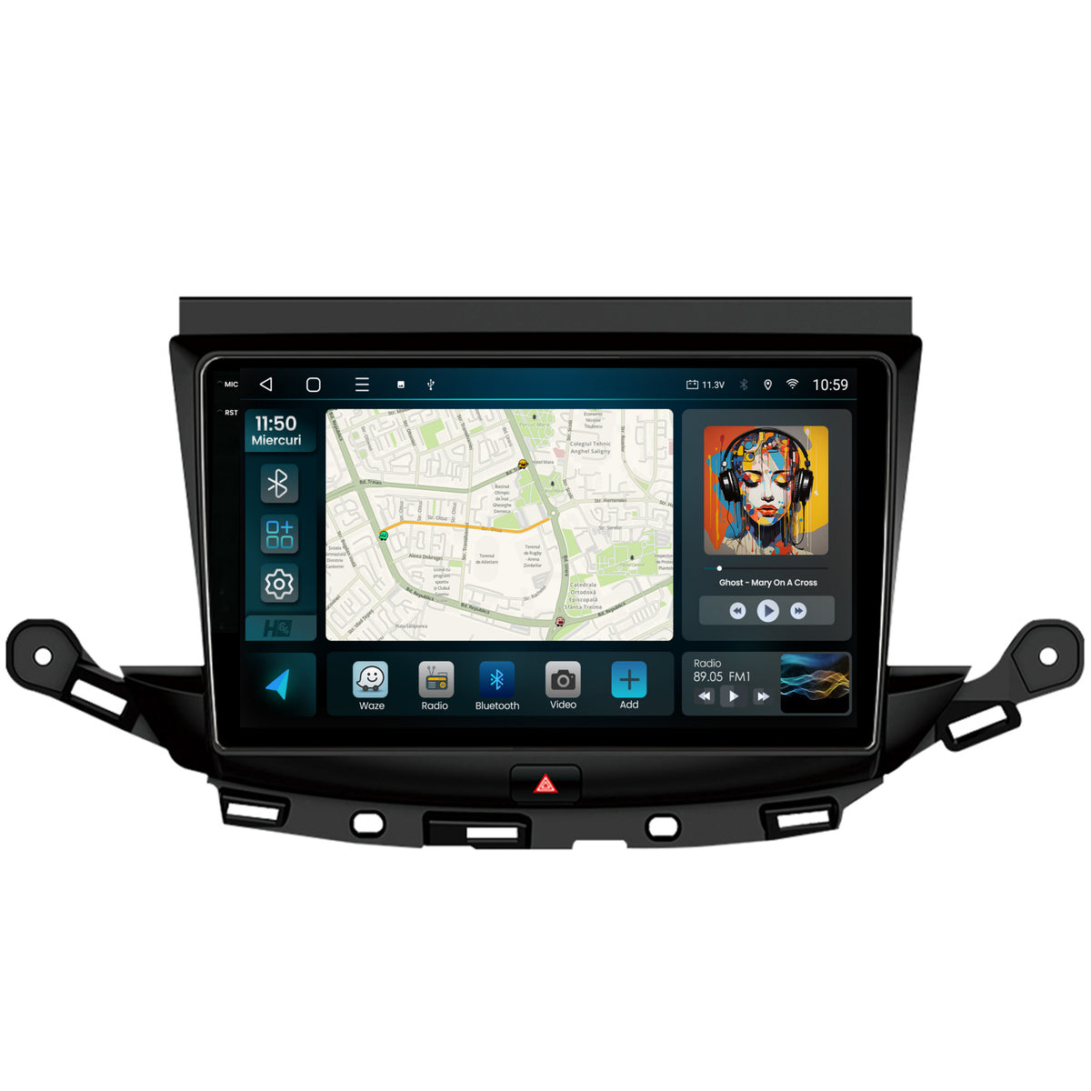 Navigatie 2K HUB64 Opel Astra K, 8GB RAM, Android, Octacore, Slot Sim 4G, DSP, GPS, Wi-FI, Carplay, Android Auto, USB, Bluetooth, Waze, Touchscreen, 9.5 Inch