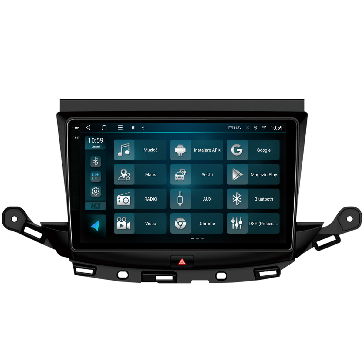 Navigatie 2K HUB64 Opel Astra K, 8GB RAM, Android, Octacore, Slot Sim 4G, DSP, GPS, Wi-FI, Carplay, Android Auto, USB, Bluetooth, Waze, Touchscreen, 9.5 Inch