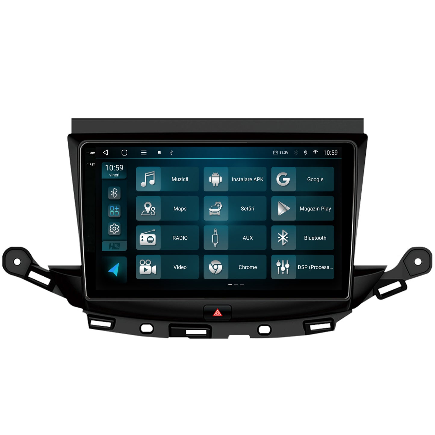 Navigatie 2K HUB64 Opel Astra K, 8GB RAM, Android, Octacore, Slot Sim 4G, DSP, GPS, Wi-FI, Carplay, Android Auto, USB, Bluetooth, Waze, Touchscreen, 9.5 Inch