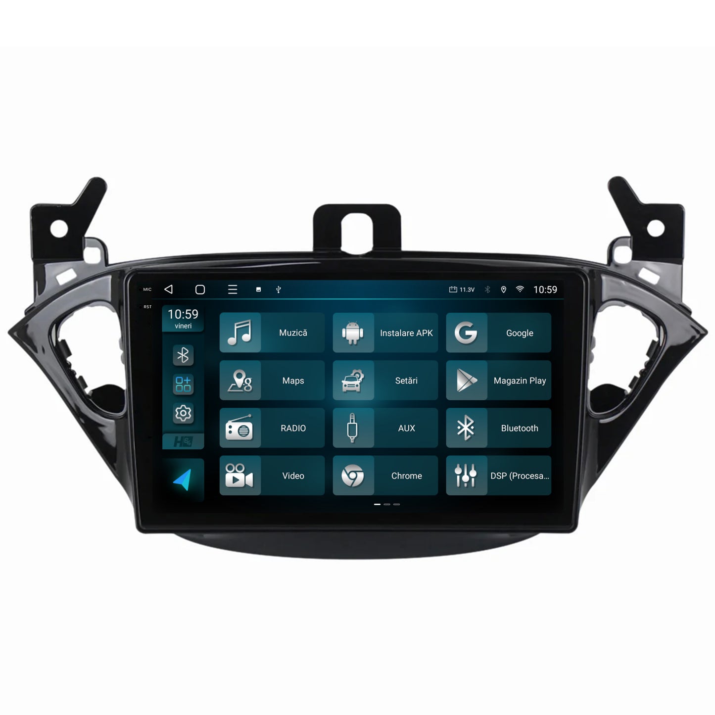 Navigatie 2K HUB64 Opel Corsa E / Adam (2013-2019), 4GB RAM, Android, Octacore, Slot Sim 4G, DSP, GPS, Wi-FI, Carplay, Android Auto, USB, Bluetooth, Waze, Touchscreen, 9.5 Inch
