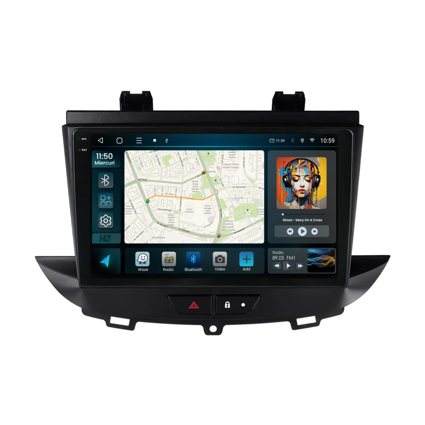 Navigatie 2K HUB64 Opel Grandland X / Opel Crossland X (2017-2021), 4GB RAM, Android, Octacore, Slot Sim 4G, DSP, GPS, Wi-FI, Carplay, Android Auto, USB, Bluetooth, Waze, Touchscreen, 9.5 Inch