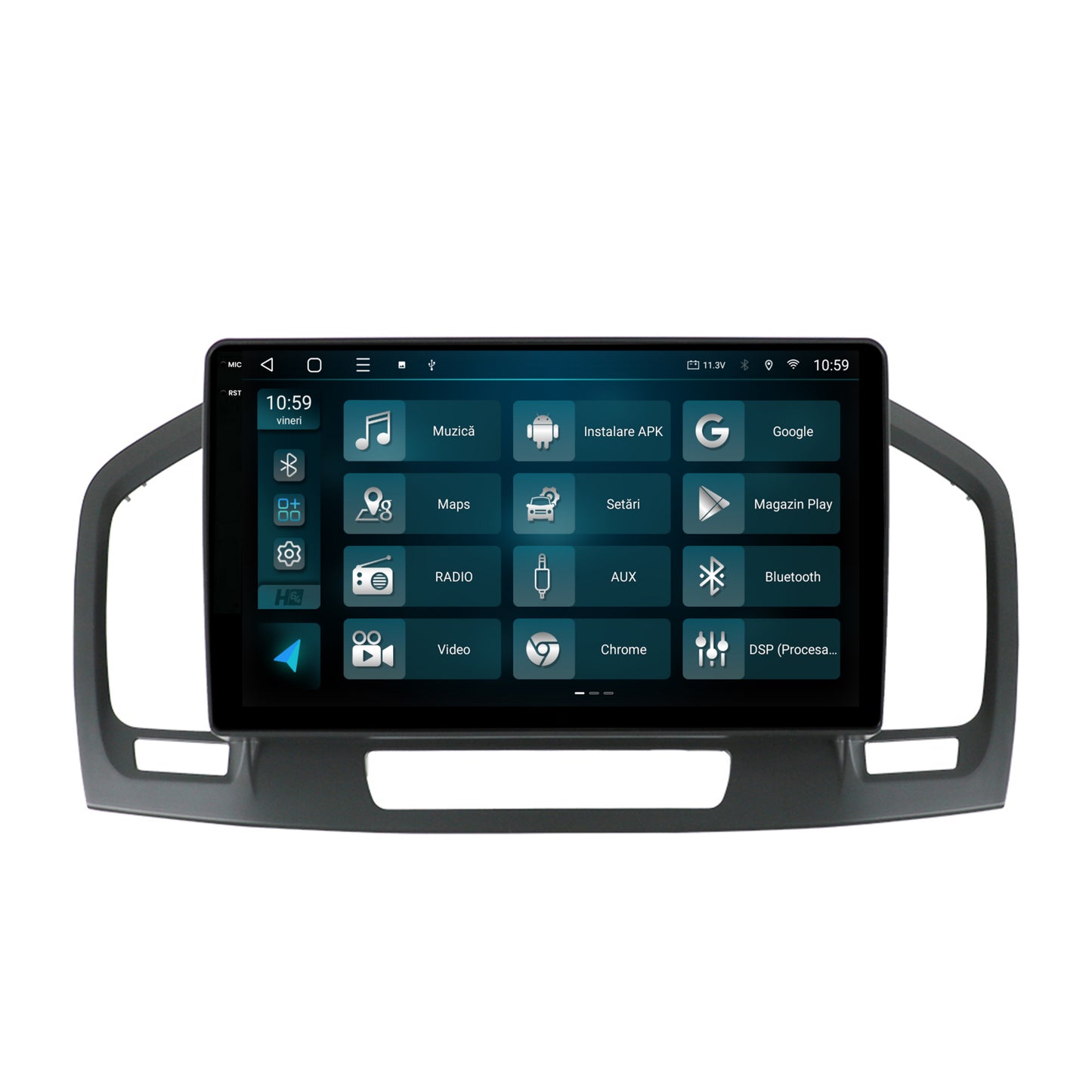 Navigatie 2K HUB64 Opel Insignia (2008-2013), 4GB RAM, Android, Octacore, Slot Sim 4G, DSP, GPS, Wi-FI, Carplay, Android Auto, USB, Bluetooth, Waze, Touchscreen, 9.5 Inch