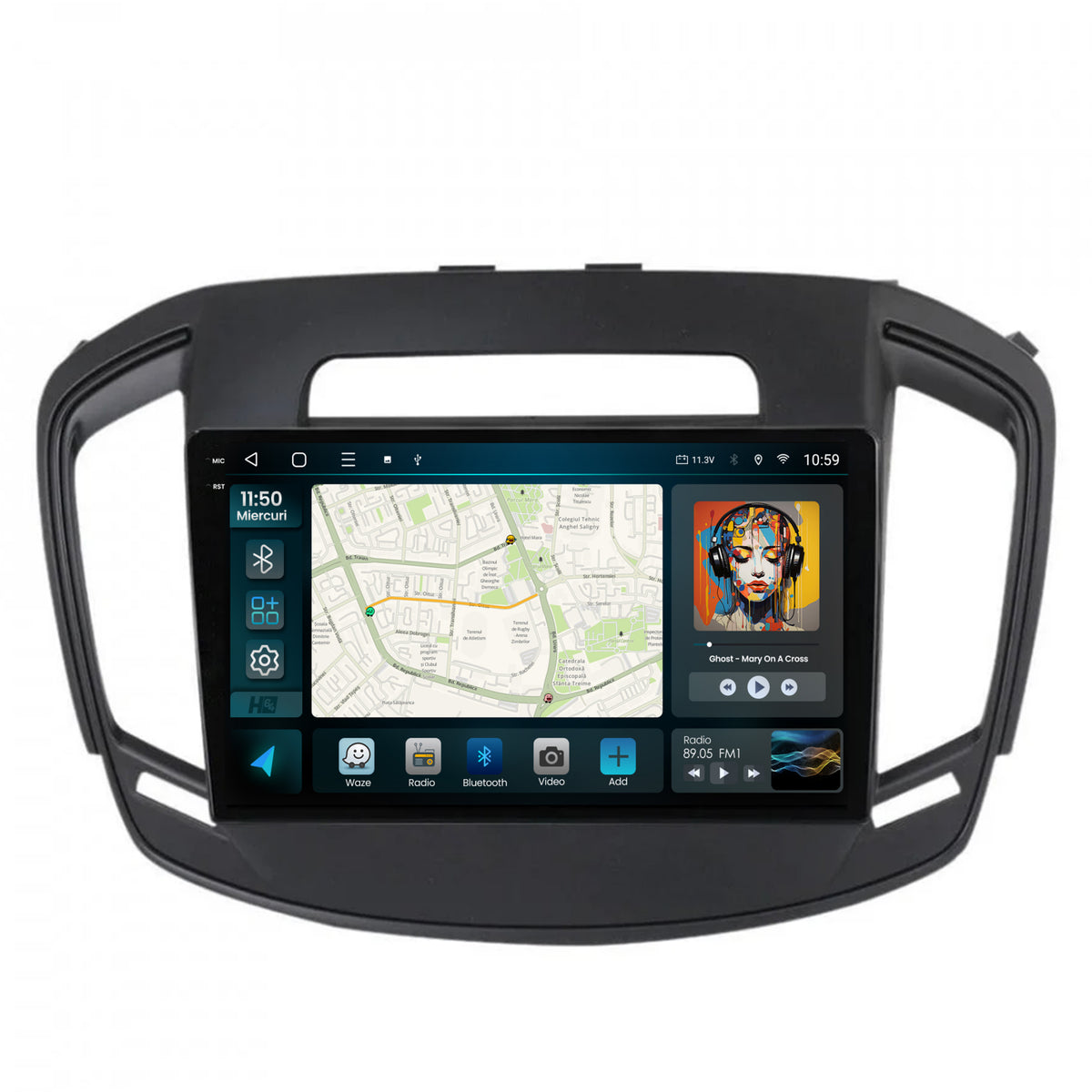Navigatie 2K HUB64 Opel Insignia (2014-2016), 4GB RAM, Android, Octacore, Slot Sim 4G, DSP, GPS, Wi-FI, Carplay, Android Auto, USB, Bluetooth, Waze, Touchscreen, 9.5 Inch