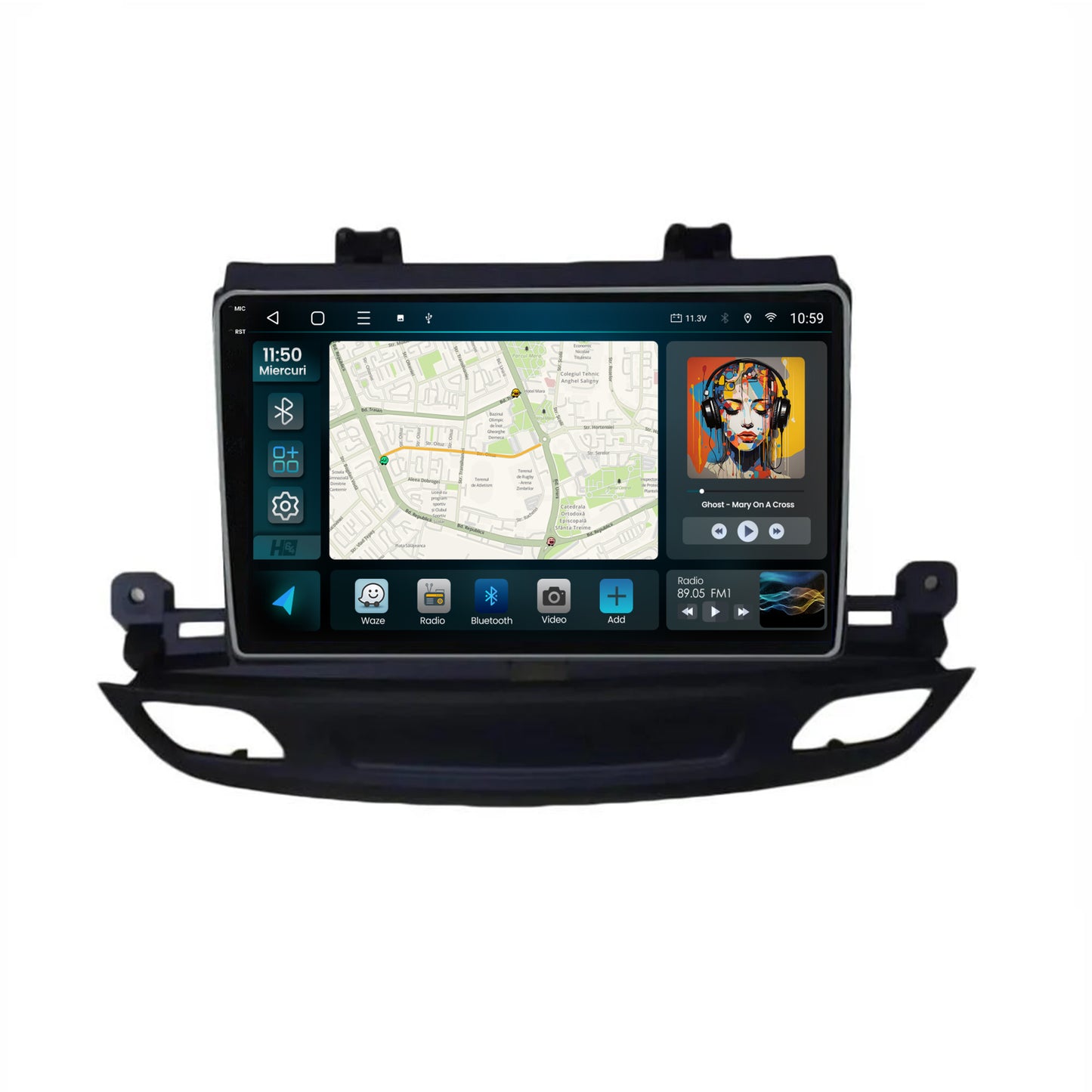 Navigatie 2K HUB64 Opel Insignia (2017+), 4GB RAM, Android, Octacore, Slot Sim 4G, DSP, GPS, Wi-FI, Carplay, Android Auto, USB, Bluetooth, Waze, Touchscreen, 9.5 Inch