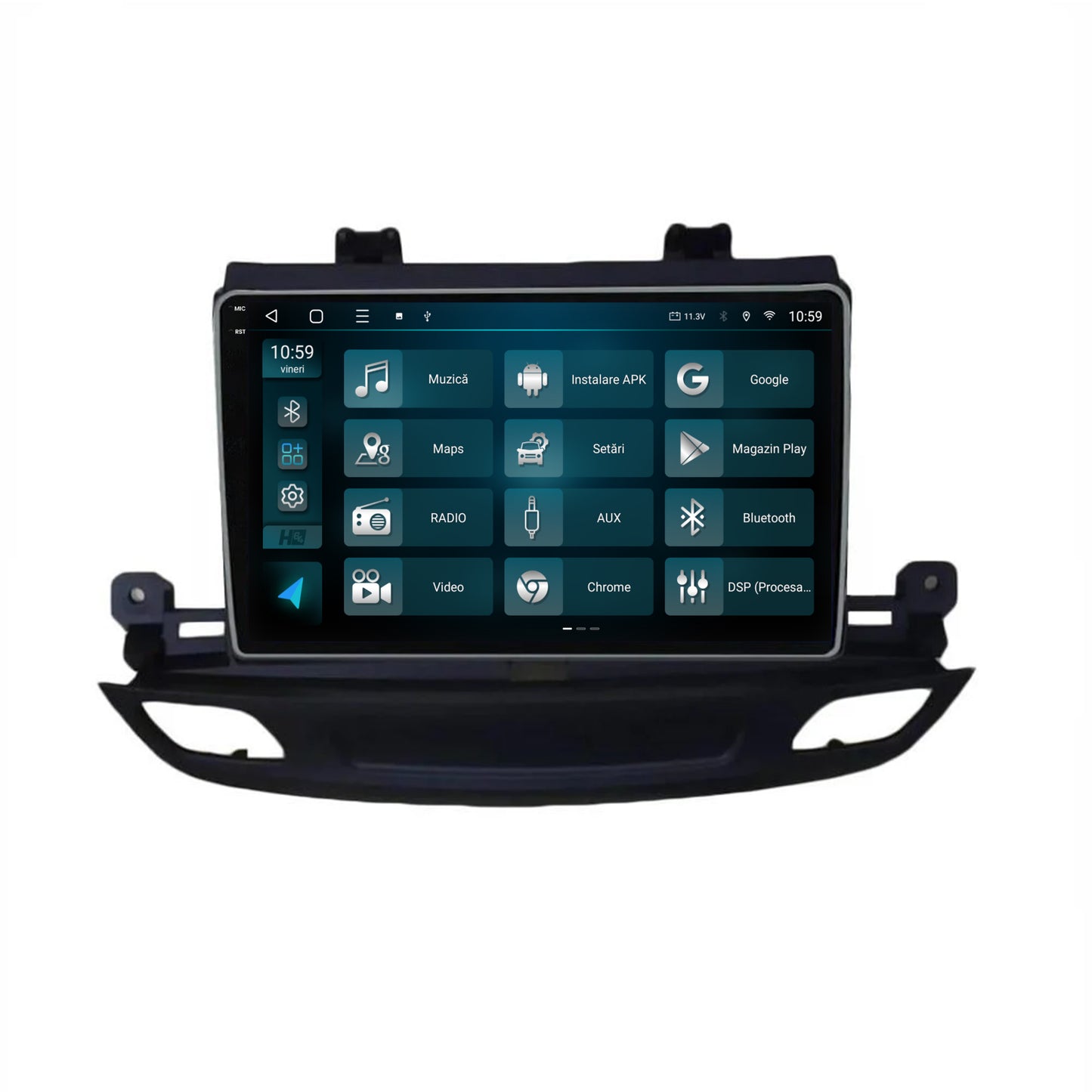 Navigatie 2K HUB64 Opel Insignia (2017+), 8GB RAM, Android, Octacore, Slot Sim 4G, DSP, GPS, Wi-FI, Carplay, Android Auto, USB, Bluetooth, Waze, Touchscreen, 9.5 Inch