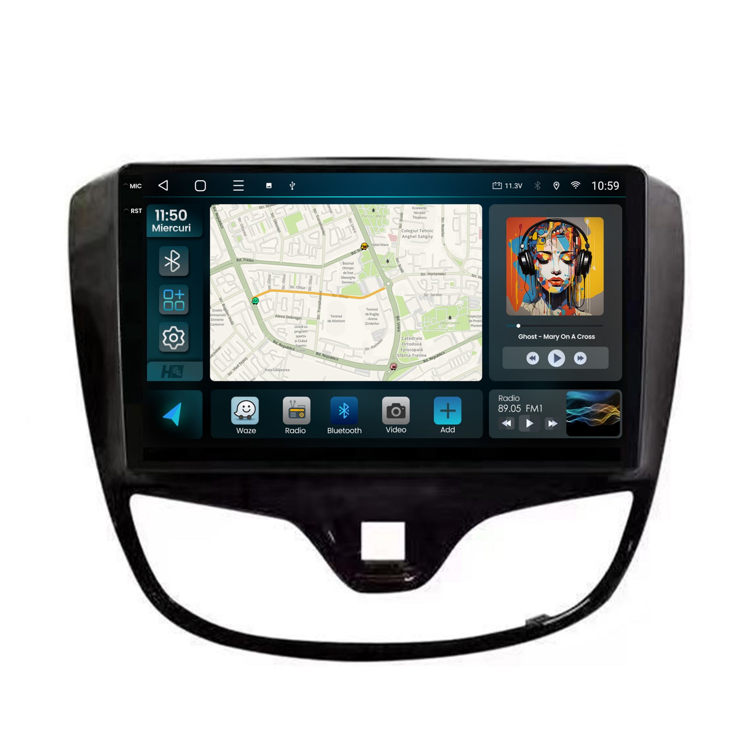 Navigatie 2K HUB64 Opel Karl (2015-2019), 8GB RAM, Android, Octacore, Slot Sim 4G, DSP, GPS, Wi-FI, Carplay, Android Auto, USB, Bluetooth, Waze, Touchscreen, 9.5 Inch