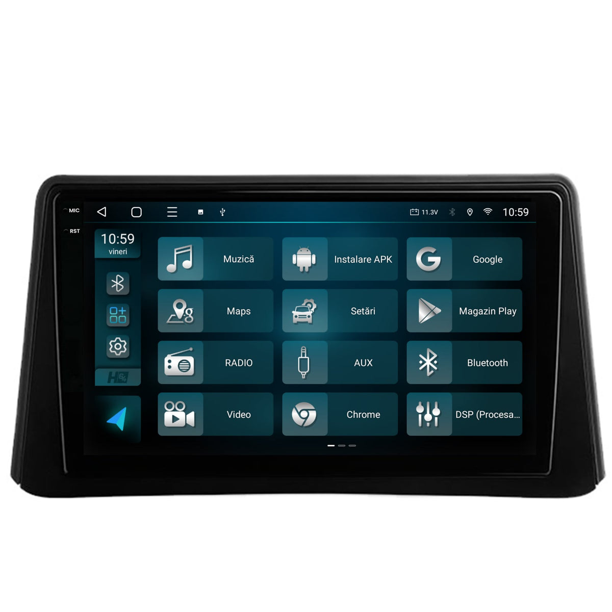 Navigatie 2K HUB64 Opel Mokka (2012-2016), 4GB RAM, Android, Octacore, Slot Sim 4G, DSP, GPS, Wi-FI, Carplay, Android Auto, USB, Bluetooth, Waze, Touchscreen, 9.5 Inch