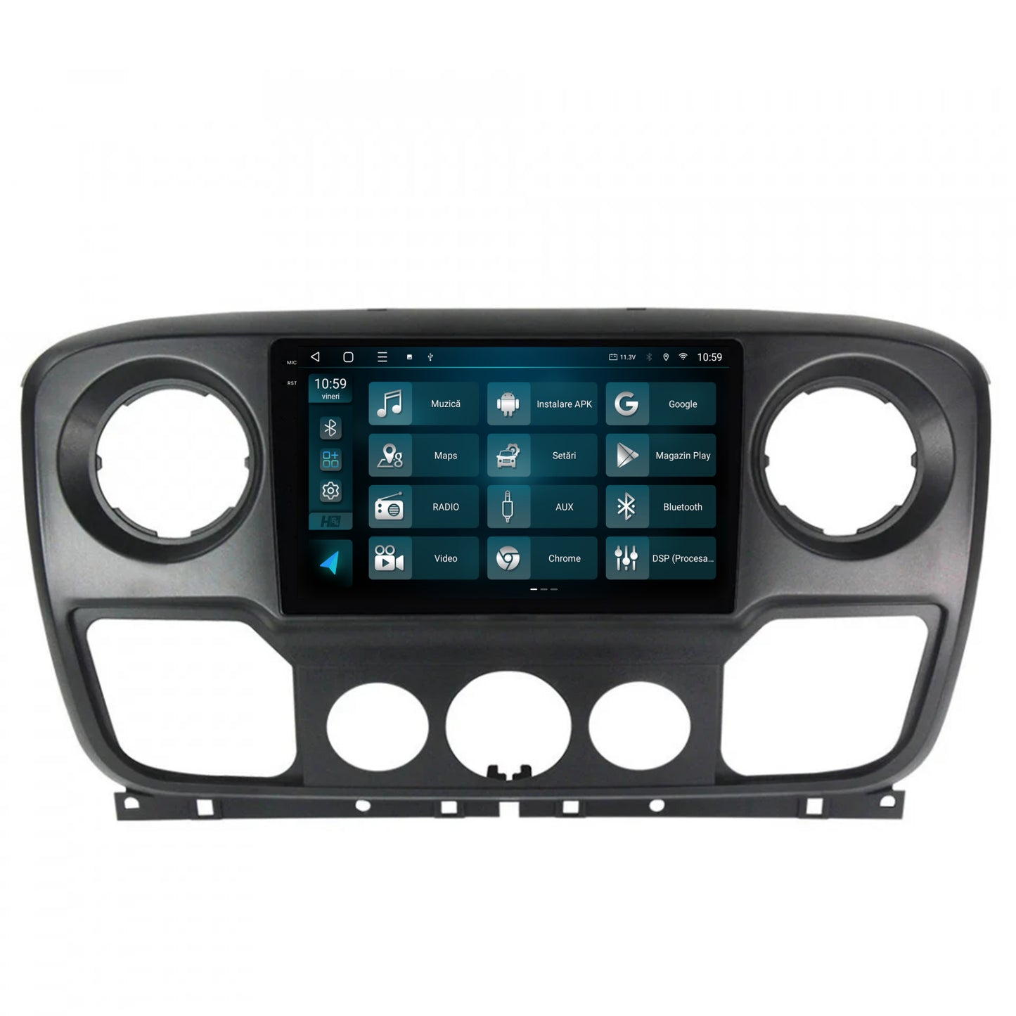 Navigatie 2K HUB64 Opel Movano / Renault Master / Nissan NV400 (2011-2019), 4GB RAM, Android, Octacore, Slot Sim 4G, DSP, GPS, Wi-FI, Carplay, Android Auto, USB, Bluetooth, Waze, Touchscreen, 10.36