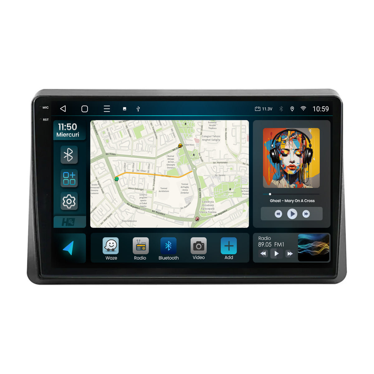 Navigatie 2K HUB64 Opel Movano / Renault Master (2020-2024), 4GB RAM, Android, Octacore, Slot Sim 4G, DSP, GPS, Wi-FI, Carplay, Android Auto, USB, Bluetooth, Waze, Touchscreen, 10.36 Inch