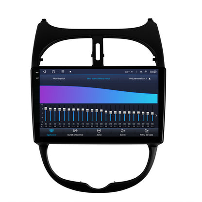 Navigatie 2K HUB64 Peugeot 206 (1998-2012), 8GB RAM, Android, Octacore, Slot Sim 4G, DSP, GPS, Wi-FI, Carplay, Android Auto, USB, Bluetooth, Waze, Touchscreen, 9.5 Inch