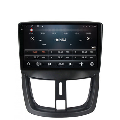 Navigatie 2K HUB64 Peugeot 207, 4GB RAM, Android, Octacore, Slot Sim 4G, DSP, GPS, Wi-FI, Carplay, Android Auto, USB, Bluetooth, Waze, Touchscreen, 9.5 Inch