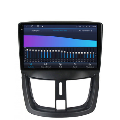 Navigatie 2K HUB64 Peugeot 207, 4GB RAM, Android, Octacore, Slot Sim 4G, DSP, GPS, Wi-FI, Carplay, Android Auto, USB, Bluetooth, Waze, Touchscreen, 9.5 Inch