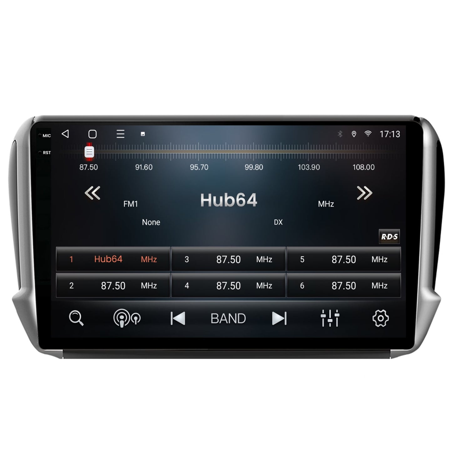 Navigatie 2K HUB64 Peugeot 208/2008 (2012+), 4GB RAM, Android, Octacore, Slot Sim 4G, DSP, GPS, Wi-FI, Carplay, Android Auto, USB, Bluetooth, Waze, Touchscreen, 10.36 Inch
