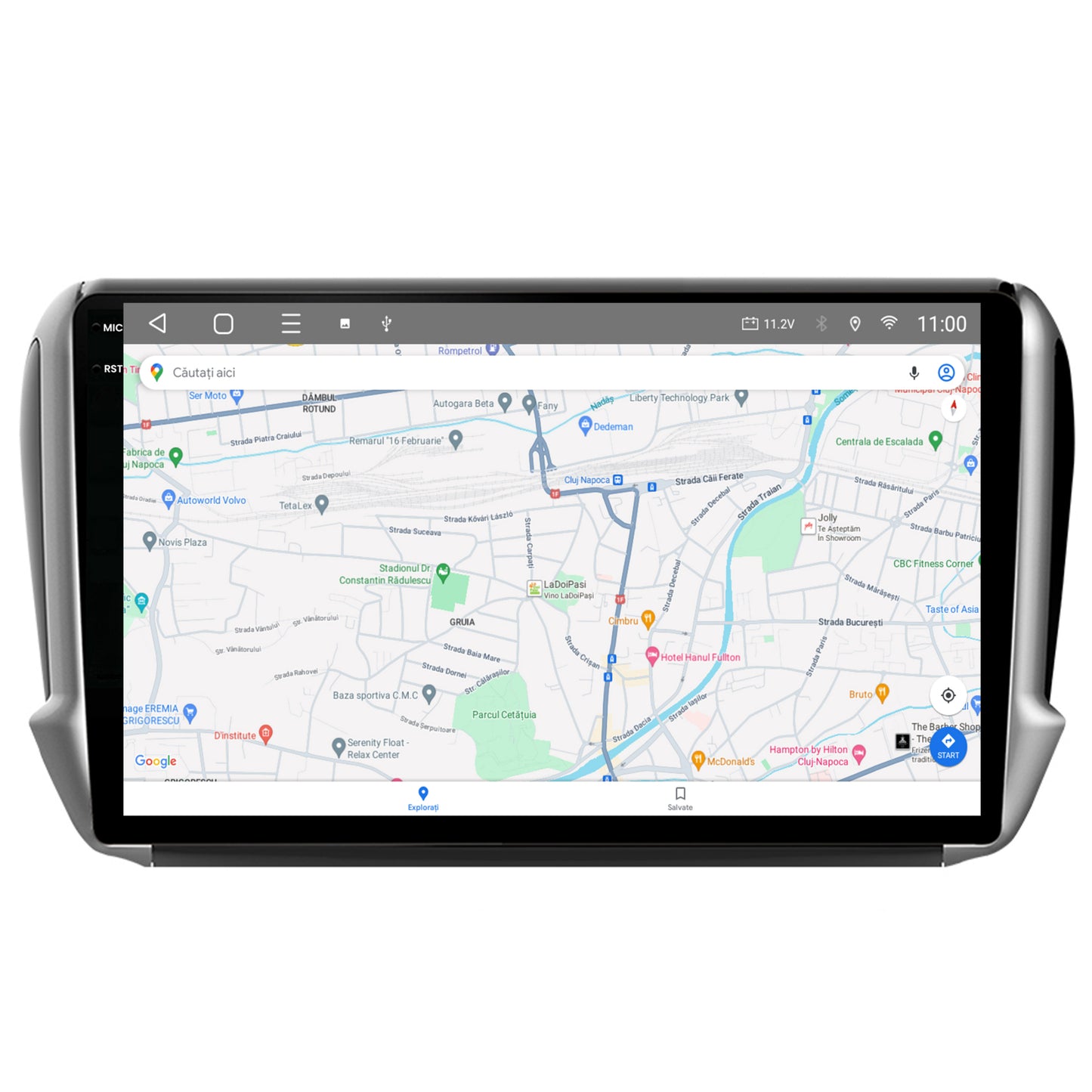Navigatie 2K HUB64 Peugeot 208/2008 (2012+), 8GB RAM, Android, Octacore, Slot Sim 4G, DSP, GPS, Wi-FI, Carplay, Android Auto, USB, Bluetooth, Waze, Touchscreen, 10.36 Inch
