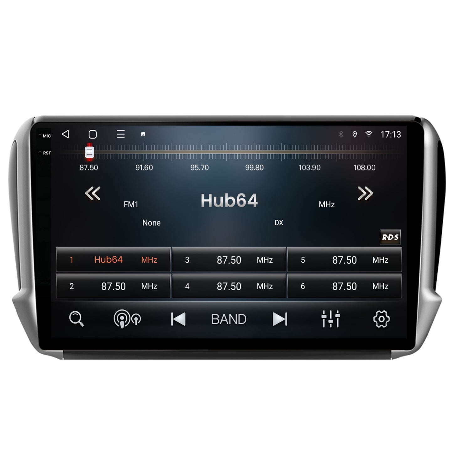Navigatie 2K HUB64 Peugeot 208/2008 (2012+), 8GB RAM, Android, Octacore, Slot Sim 4G, DSP, GPS, Wi-FI, Carplay, Android Auto, USB, Bluetooth, Waze, Touchscreen, 10.36 Inch