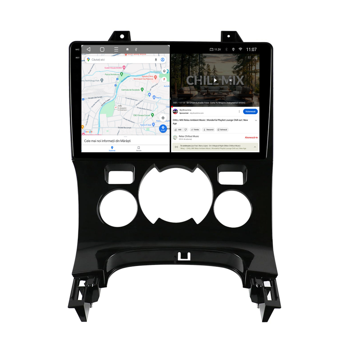 Navigatie 2K HUB64 Peugeot 3008/5008, 4GB RAM, Android, Octacore, Slot Sim 4G, DSP, GPS, Wi-FI, Carplay, Android Auto, USB, Bluetooth, Waze, Touchscreen, 9.5 Inch