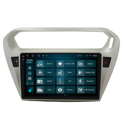 Navigatie 2K HUB64 Peugeot 301 / Citroen C-Elysee, 4GB RAM, Android, Octacore, Slot Sim 4G, DSP, GPS, Wi-FI, Carplay, Android Auto, USB, Bluetooth, Waze, Touchscreen, 9.5 Inch
