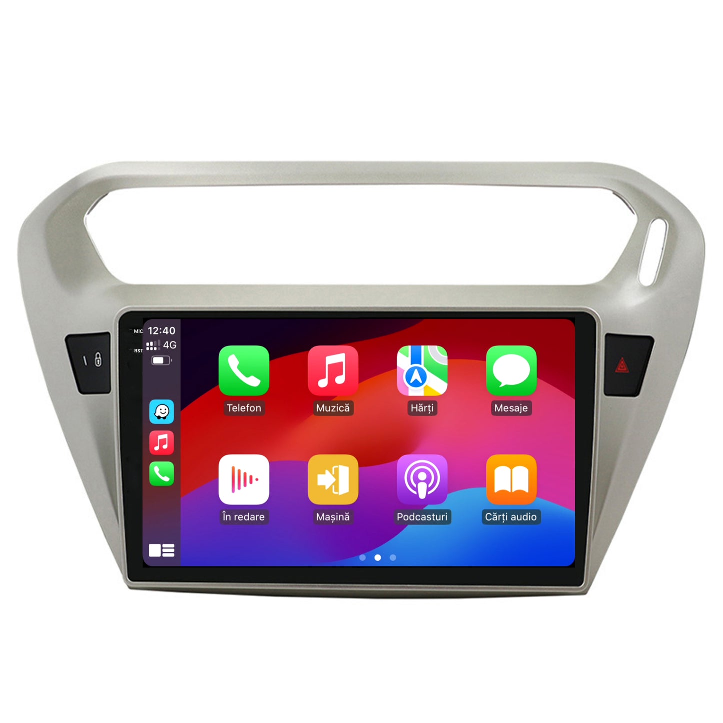 Navigatie 2K HUB64 Peugeot 301 / Citroen C-Elysee, 4GB RAM, Android, Octacore, Slot Sim 4G, DSP, GPS, Wi-FI, Carplay, Android Auto, USB, Bluetooth, Waze, Touchscreen, 9.5 Inch