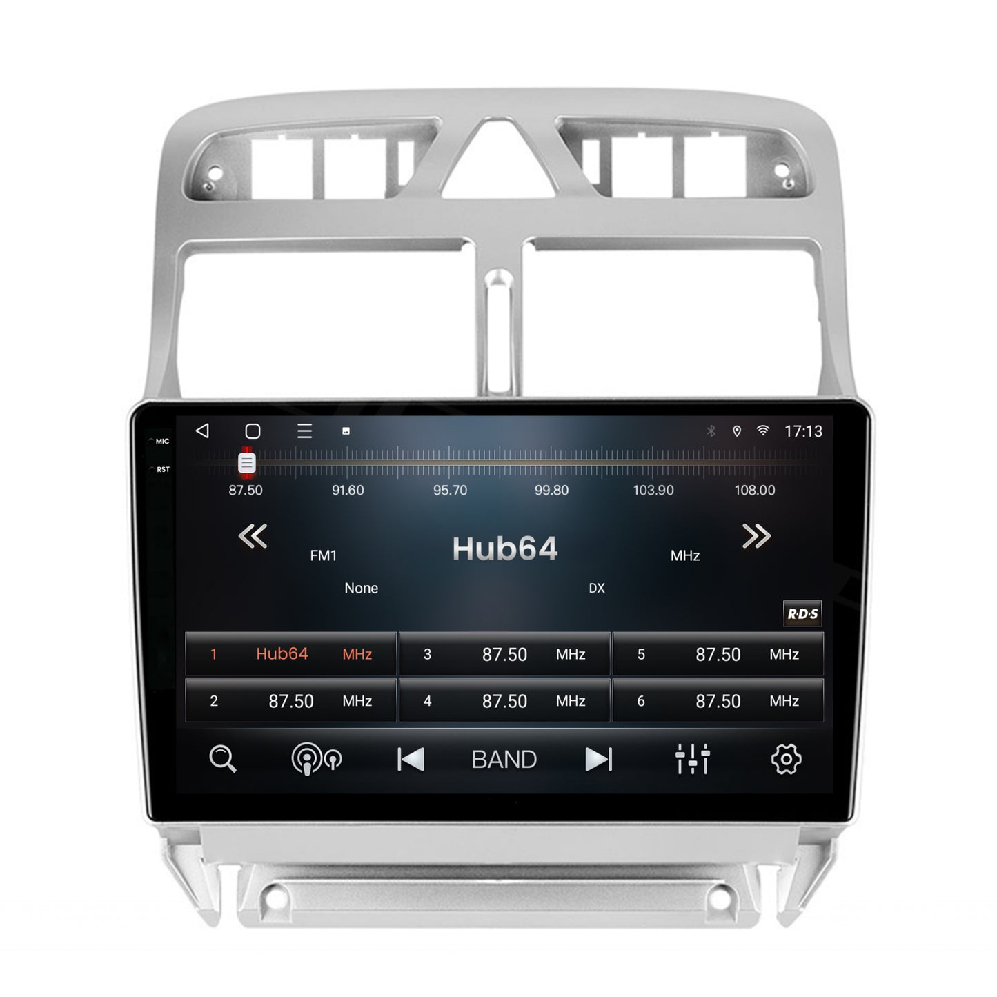 Navigatie 2K HUB64 Peugeot 307, 8GB RAM, Android, Octacore, Slot Sim 4G, DSP, GPS, Wi-FI, Carplay, Android Auto, USB, Bluetooth, Waze, Touchscreen, 9.5 Inch