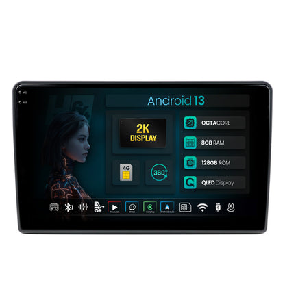 Navigatie 2K HUB64 Peugeot 308 (2012-2017), 8GB RAM, Android, Octacore, Slot Sim 4G, DSP, GPS, Wi-FI, Carplay, Android Auto, USB, Bluetooth, Waze, Touchscreen, 9.5 Inch