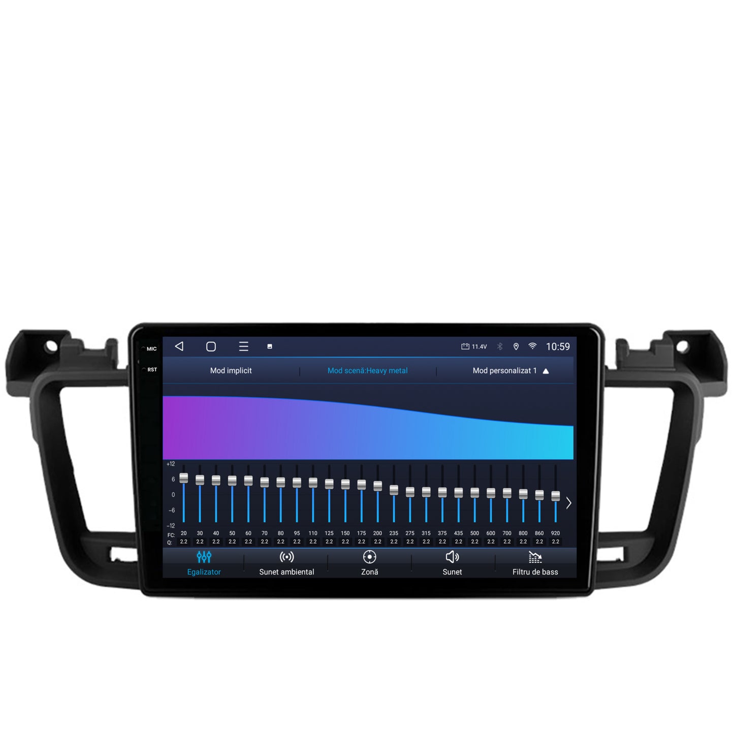 Navigatie 2K HUB64 Peugeot 508 (2010-2018), 8GB RAM, Android, Octacore, Slot Sim 4G, DSP, GPS, Wi-FI, Carplay, Android Auto, USB, Bluetooth, Waze, Touchscreen, 9.5 Inch