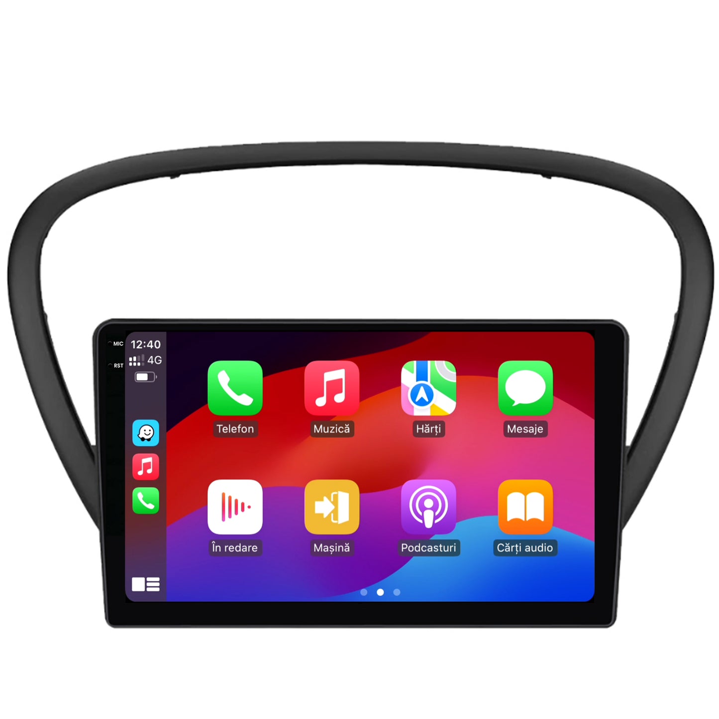 Navigatie 2K HUB64 Peugeot 607 (2004-2011), 8GB RAM, Android, Octacore, Slot Sim 4G, DSP, GPS, Wi-FI, Carplay, Android Auto, USB, Bluetooth, Waze, Touchscreen, 9.5 Inch