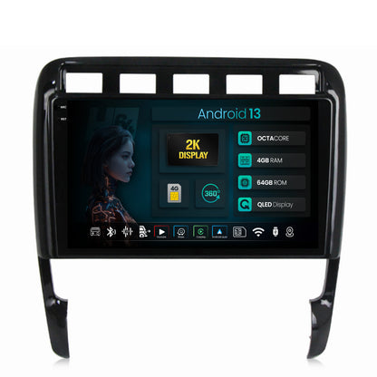 Navigatie 2K HUB64 Porsche Cayenne (2002-2010), 4GB RAM, Android, Octacore, Slot Sim 4G, DSP, GPS, Wi-FI, Carplay, Android Auto, USB, Bluetooth, Waze, Touchscreen, 9.5 Inch
