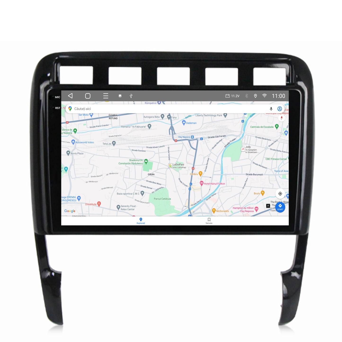 Navigatie 2K HUB64 Porsche Cayenne (2002-2010), 8GB RAM, Android, Octacore, Slot Sim 4G, DSP, GPS, Wi-FI, Carplay, Android Auto, USB, Bluetooth, Waze, Touchscreen, 9.5 Inch