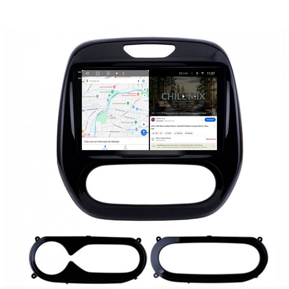 Navigatie 2K HUB64 Renault Captur (2013-2019), 4GB RAM, Android, Octacore, Slot Sim 4G, DSP, GPS, Wi-FI, Carplay, Android Auto, USB, Bluetooth, Waze, Touchscreen, 9.5 Inch