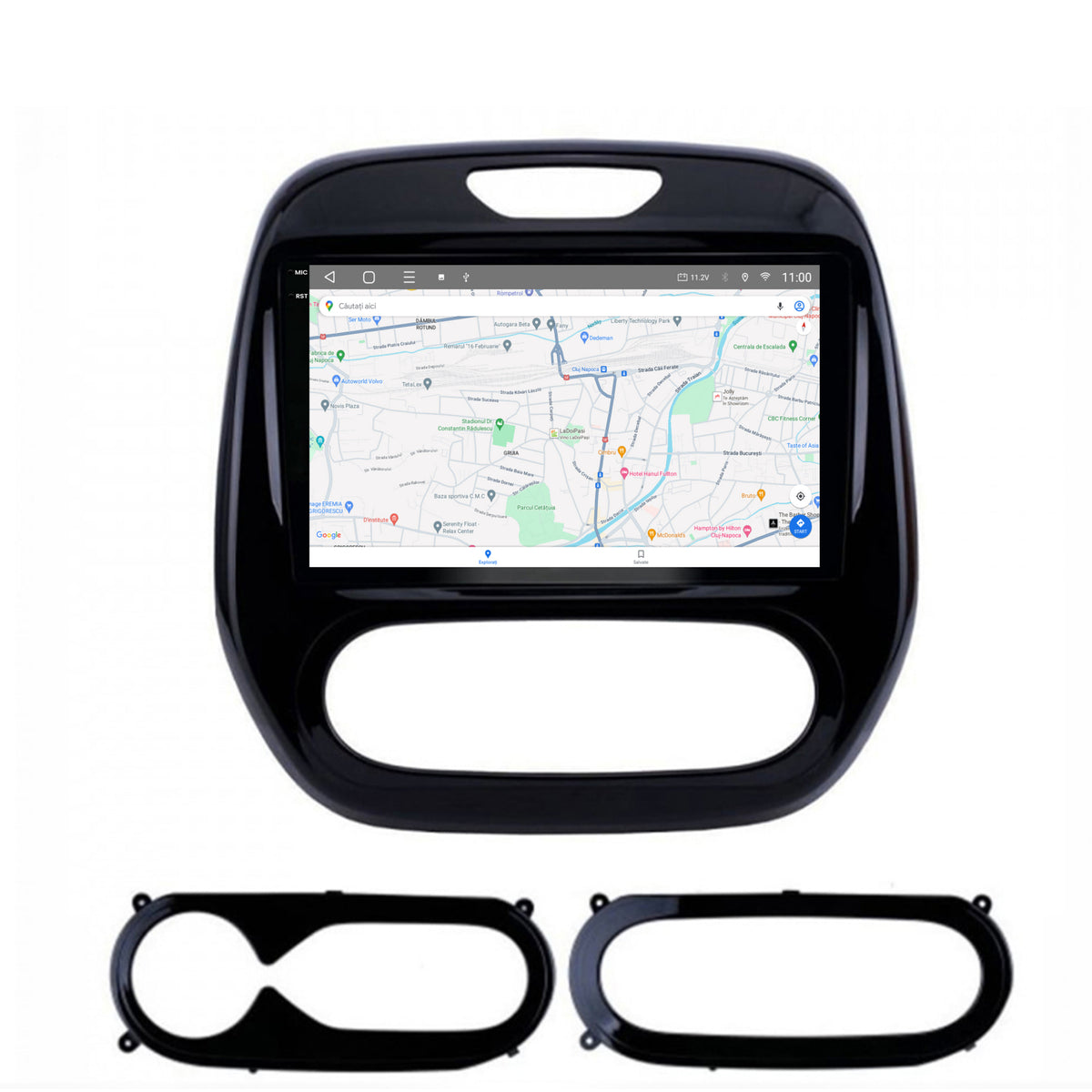 Navigatie 2K HUB64 Renault Captur (2013-2019), 4GB RAM, Android, Octacore, Slot Sim 4G, DSP, GPS, Wi-FI, Carplay, Android Auto, USB, Bluetooth, Waze, Touchscreen, 9.5 Inch