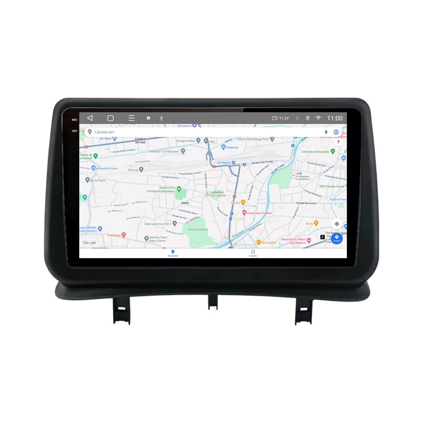 Navigatie 2K HUB64 Renault Clio 3 (2005-2013), 4GB RAM, Android, Octacore, Slot Sim 4G, DSP, GPS, Wi-FI, Carplay, Android Auto, USB, Bluetooth, Waze, Touchscreen, 9.5 Inch