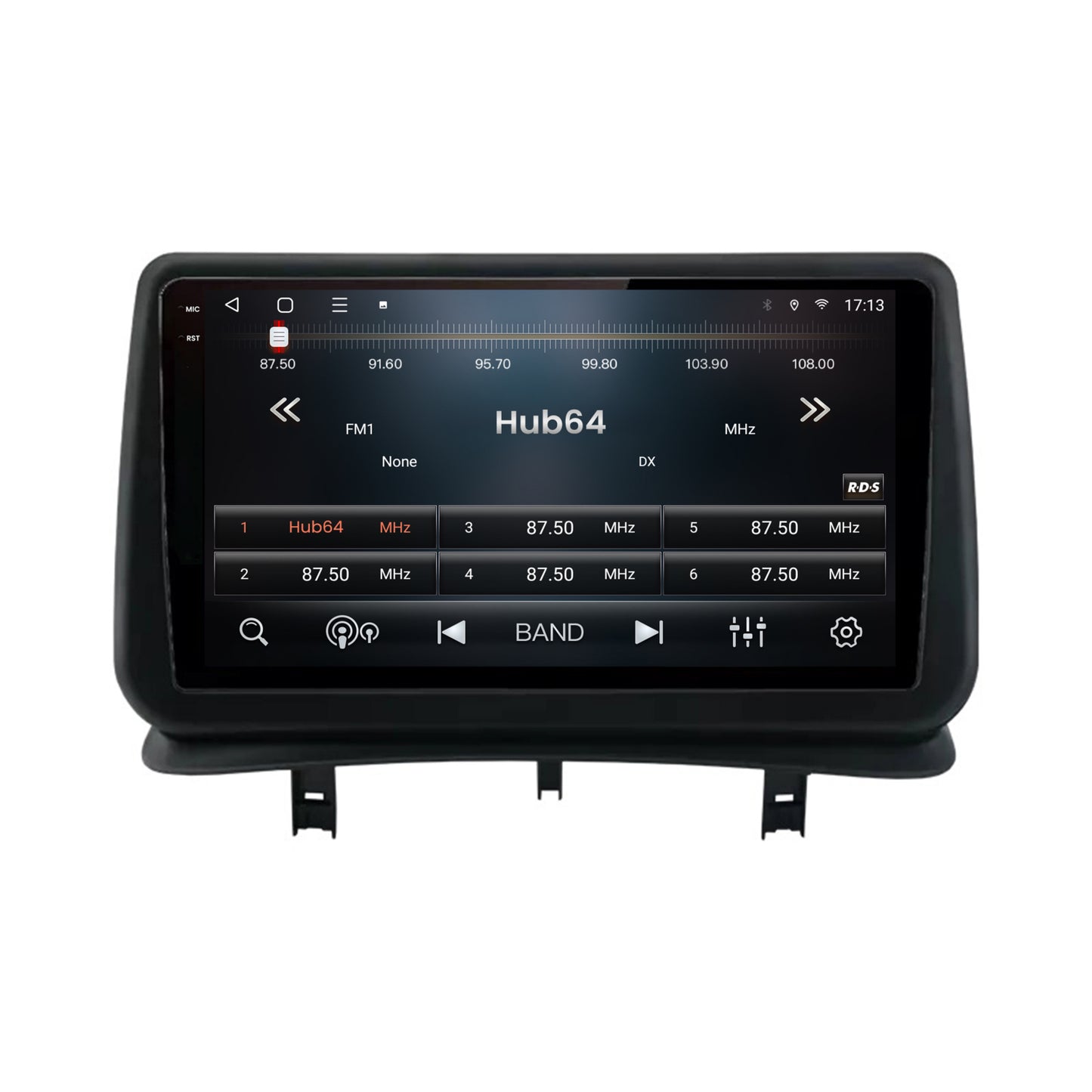 Navigatie 2K HUB64 Renault Clio 3 (2005-2013), 4GB RAM, Android, Octacore, Slot Sim 4G, DSP, GPS, Wi-FI, Carplay, Android Auto, USB, Bluetooth, Waze, Touchscreen, 9.5 Inch