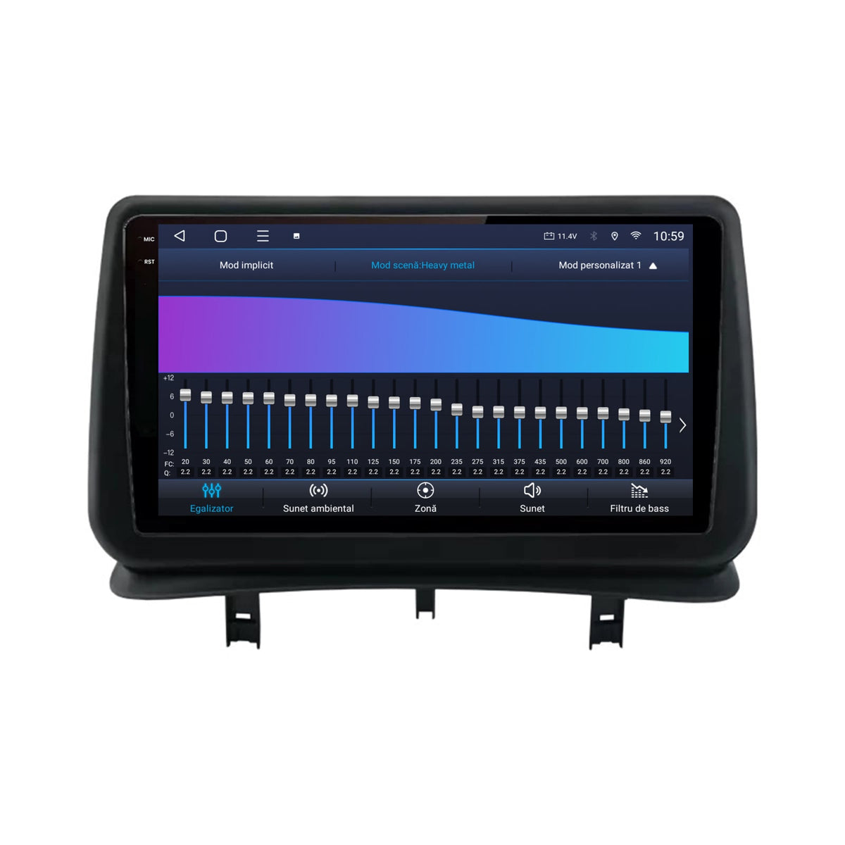 Navigatie 2K HUB64 Renault Clio 3 (2005-2013), 8GB RAM, Android, Octacore, Slot Sim 4G, DSP, GPS, Wi-FI, Carplay, Android Auto, USB, Bluetooth, Waze, Touchscreen, 9.5 Inch