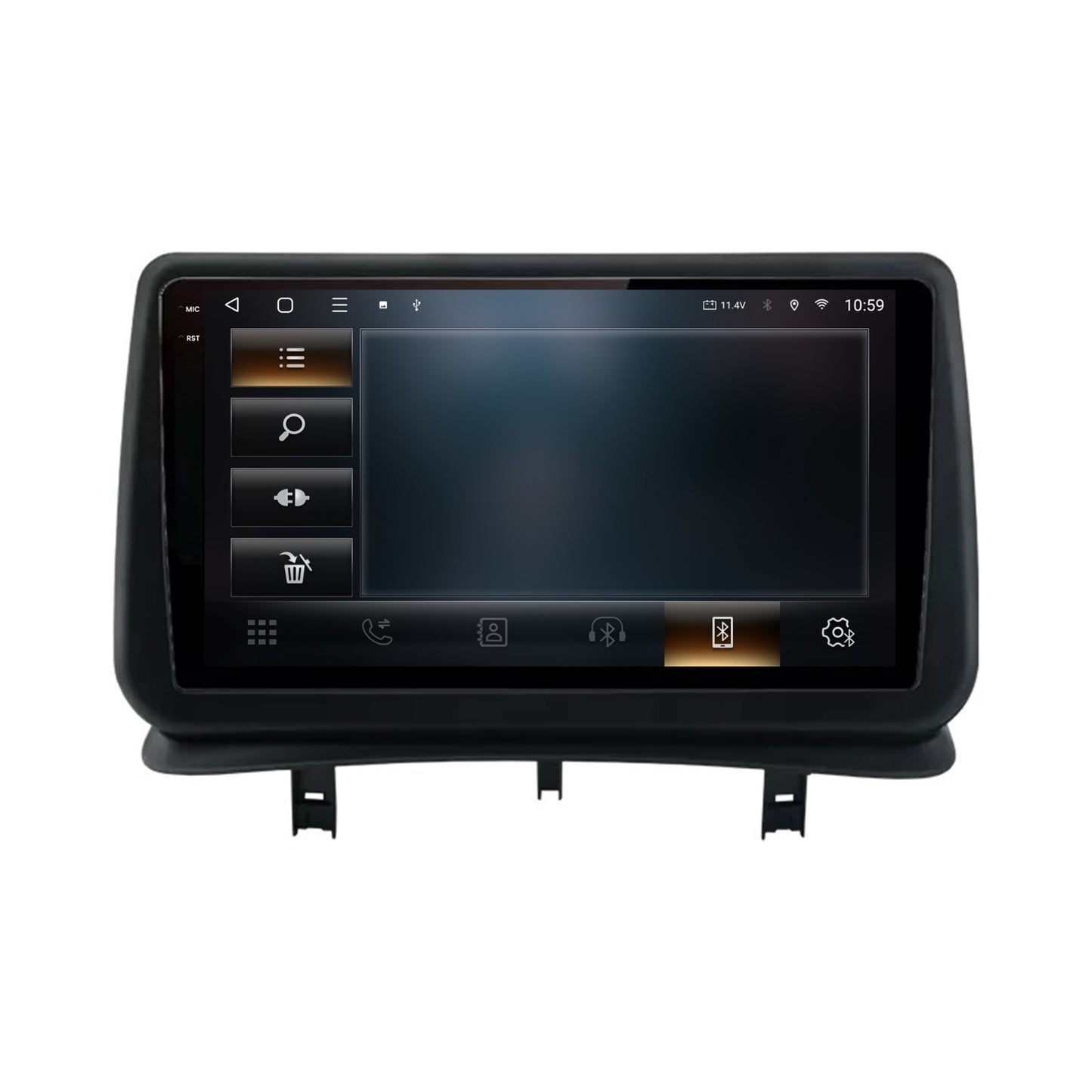 Navigatie 2K HUB64 Renault Clio 3 (2005-2013), 8GB RAM, Android, Octacore, Slot Sim 4G, DSP, GPS, Wi-FI, Carplay, Android Auto, USB, Bluetooth, Waze, Touchscreen, 9.5 Inch