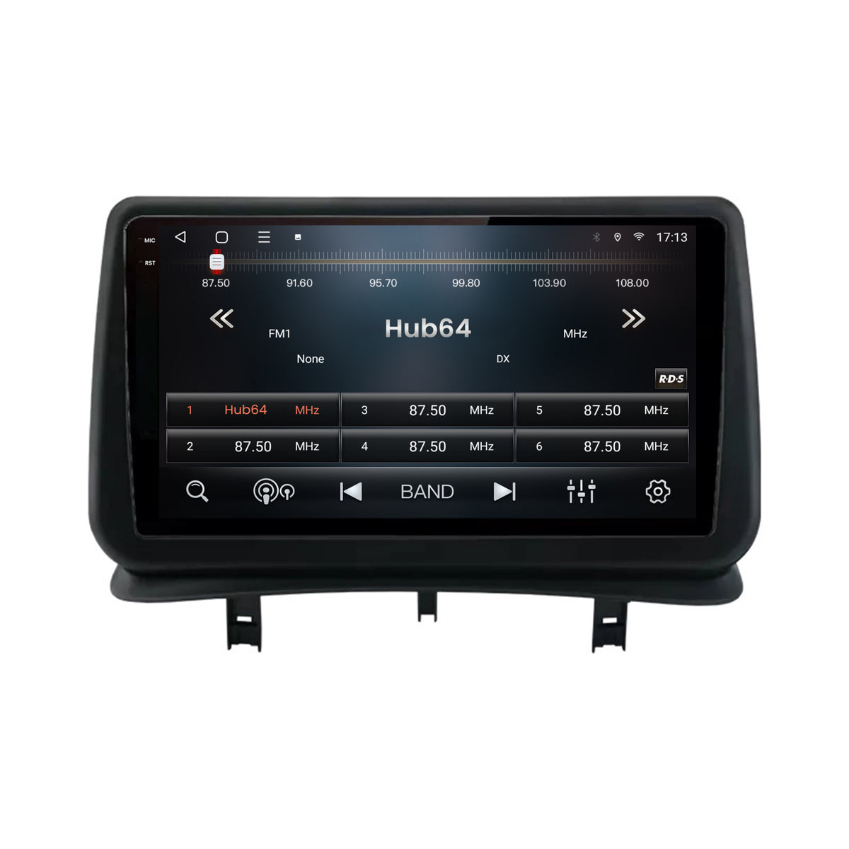 Navigatie 2K HUB64 Renault Clio 3 (2005-2013), 8GB RAM, Android, Octacore, Slot Sim 4G, DSP, GPS, Wi-FI, Carplay, Android Auto, USB, Bluetooth, Waze, Touchscreen, 9.5 Inch