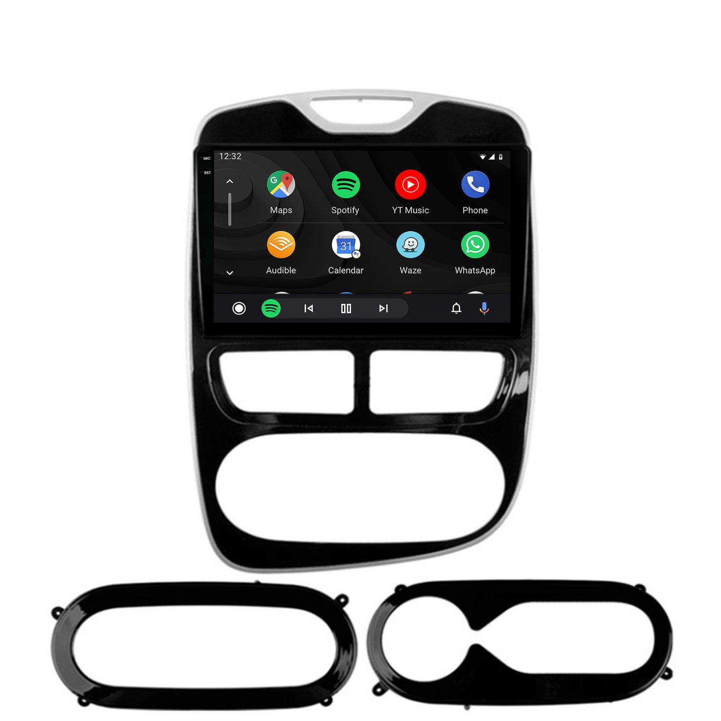 Navigatie 2K HUB64 Renault Clio IV (2012-2016), 4GB RAM, Android, Octacore, Slot Sim 4G, DSP, GPS, Wi-FI, Carplay, Android Auto, USB, Bluetooth, Waze, Touchscreen, 9.5 Inch