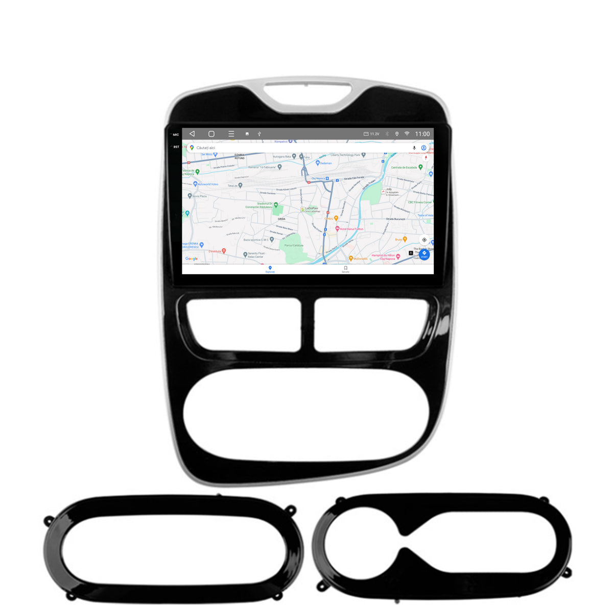 Navigatie 2K HUB64 Renault Clio IV (2012-2016), 4GB RAM, Android, Octacore, Slot Sim 4G, DSP, GPS, Wi-FI, Carplay, Android Auto, USB, Bluetooth, Waze, Touchscreen, 9.5 Inch
