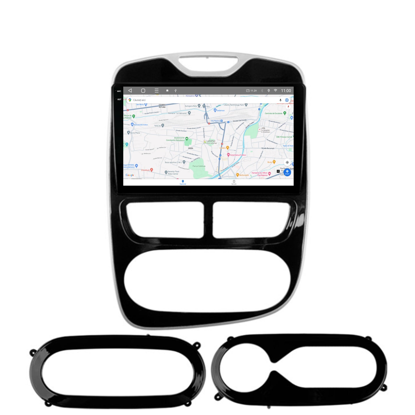 Navigatie 2K HUB64 Renault Clio IV (2012-2016), 4GB RAM, Android, Octacore, Slot Sim 4G, DSP, GPS, Wi-FI, Carplay, Android Auto, USB, Bluetooth, Waze, Touchscreen, 9.5 Inch