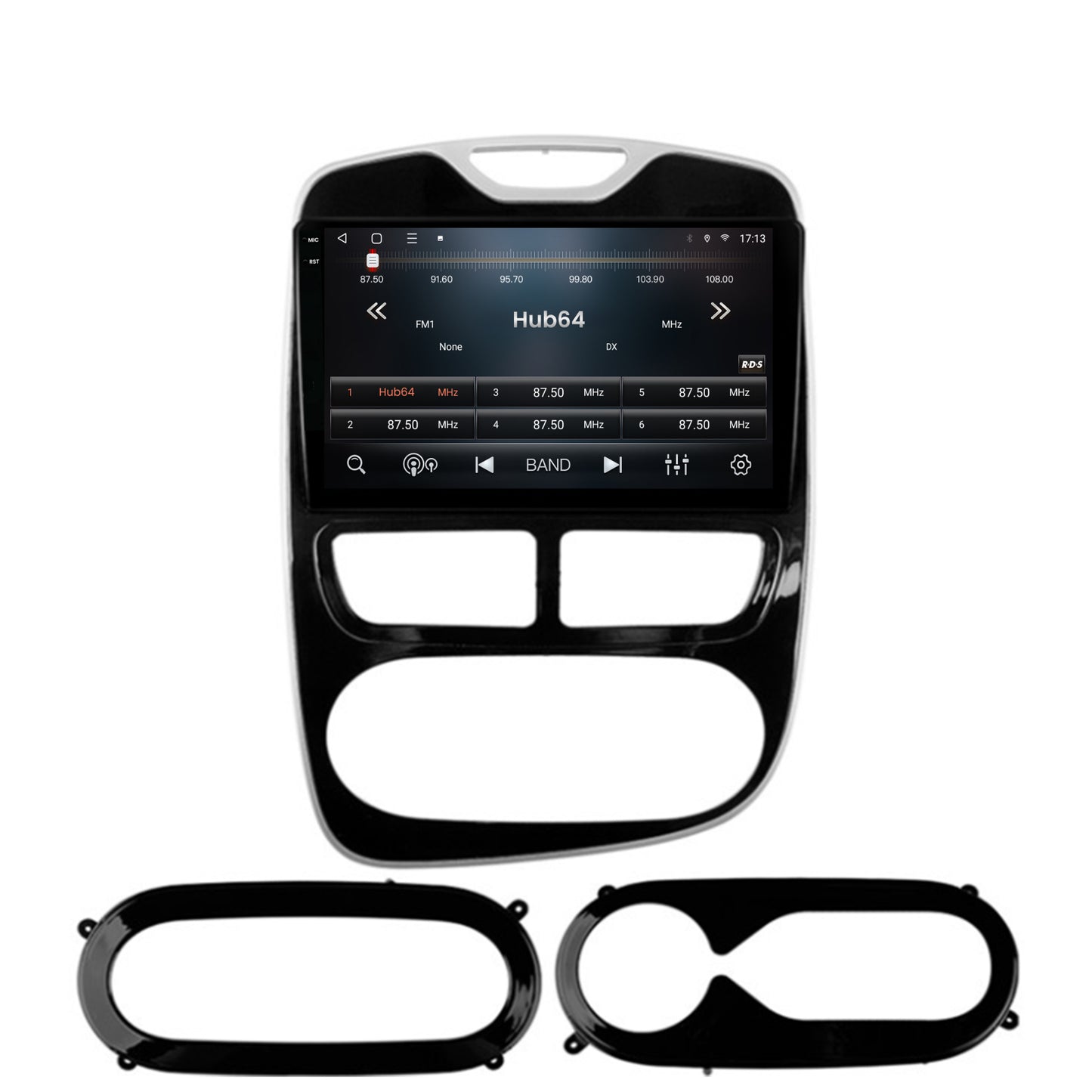 Navigatie 2K HUB64 Renault Clio IV (2012-2016), 4GB RAM, Android, Octacore, Slot Sim 4G, DSP, GPS, Wi-FI, Carplay, Android Auto, USB, Bluetooth, Waze, Touchscreen, 9.5 Inch