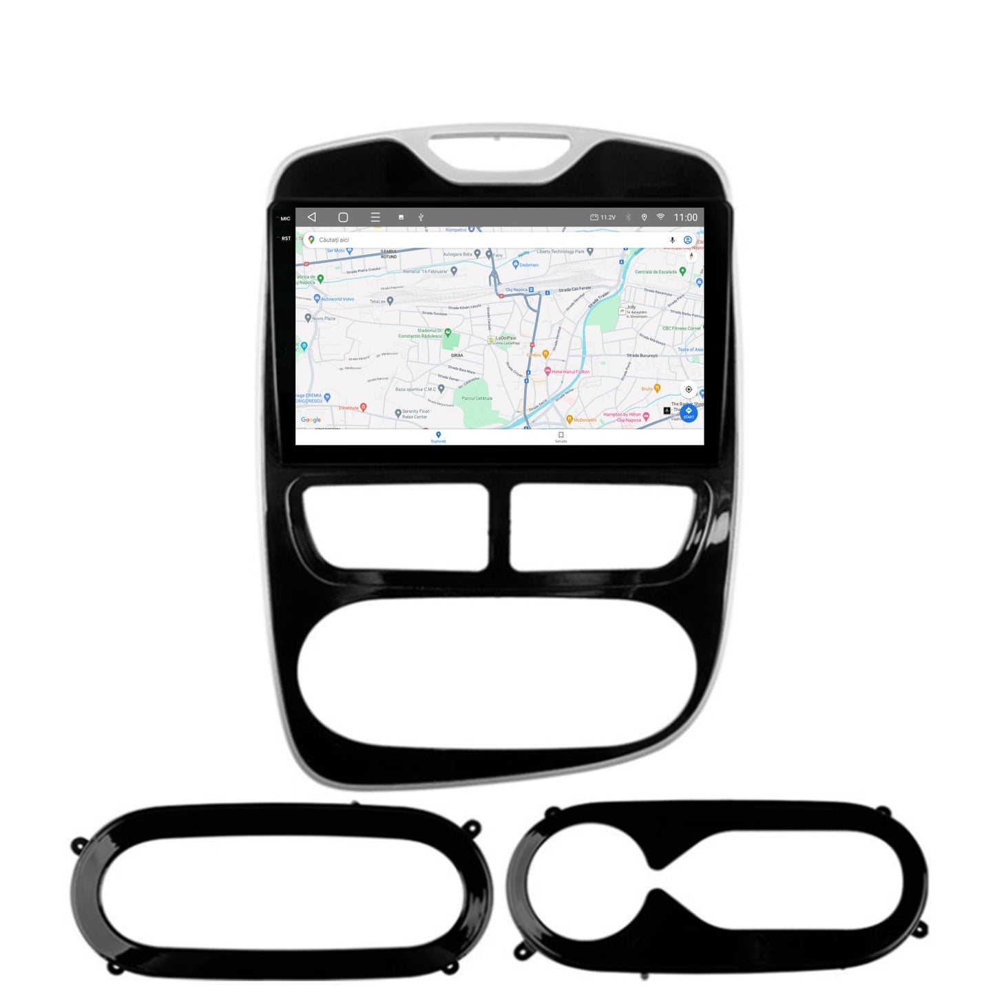 Navigatie 2K HUB64 Renault Clio IV (2012-2016), 8GB RAM, Android, Octacore, Slot Sim 4G, DSP, GPS, Wi-FI, Carplay, Android Auto, USB, Bluetooth, Waze, Touchscreen, 9.5 Inch