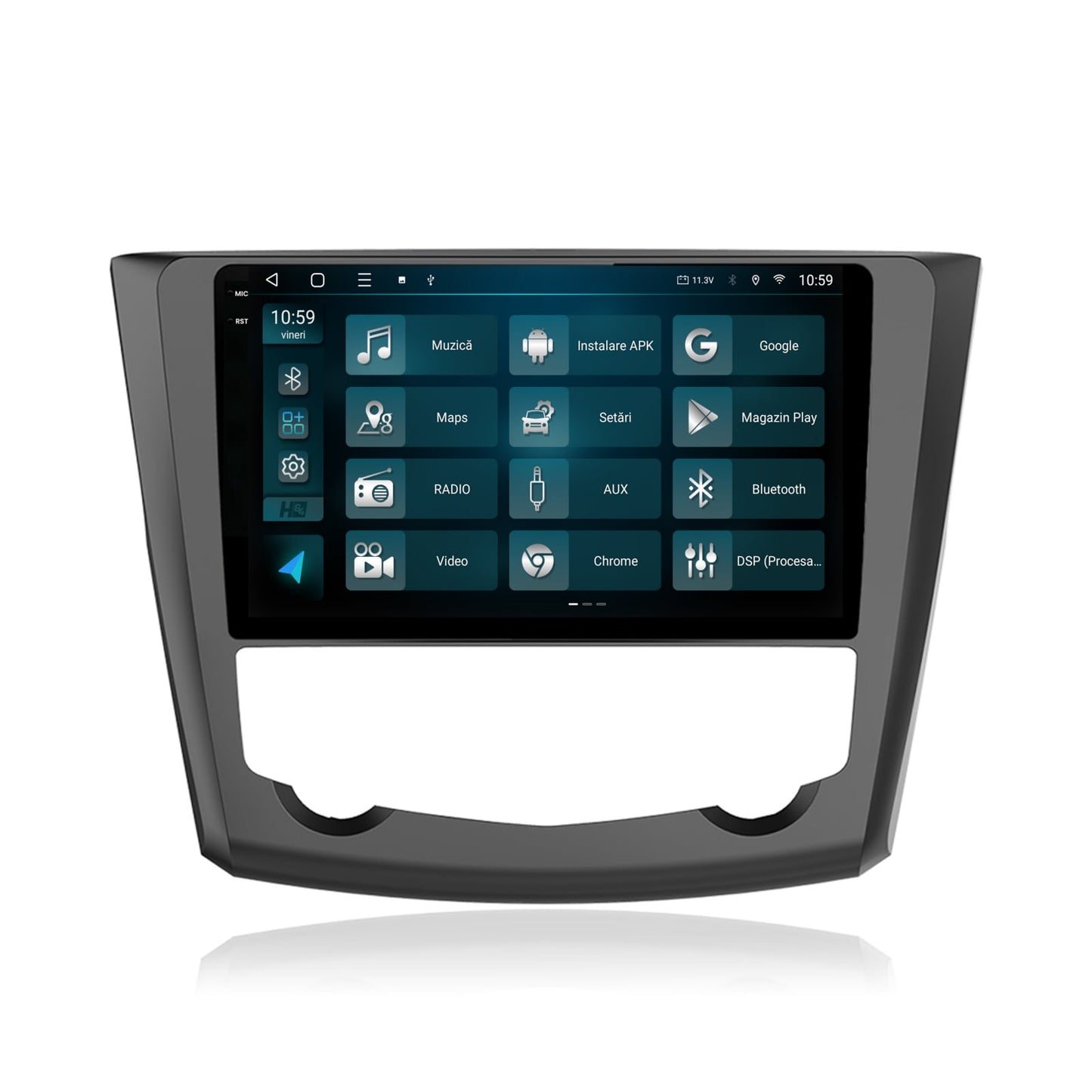 Navigatie 2K HUB64 Renault Kadjar, 8GB RAM, Android, Octacore, Slot Sim 4G, DSP, GPS, Wi-FI, Carplay, Android Auto, USB, Bluetooth, Waze, Touchscreen, 9.5 Inch