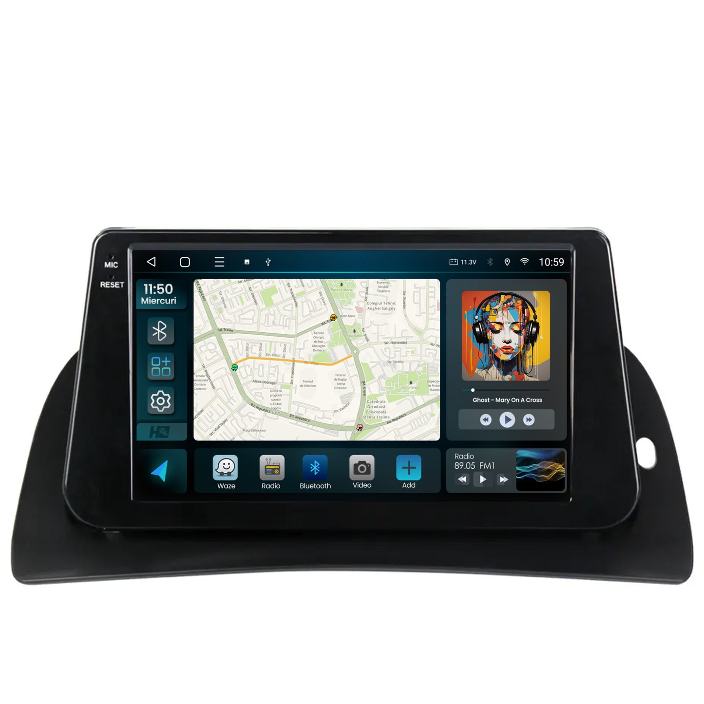 Navigatie 2K HUB64 Renault Kangoo (2015-2018),4GB RAM, Android, Octacore, Slot Sim 4G, DSP, GPS, Wi-FI, Carplay, Android Auto, USB, Bluetooth, Waze, Touchscreen, 9.5 Inch