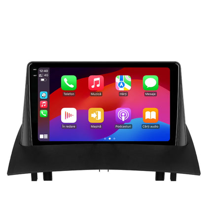Navigatie 2K HUB64 Renault Megane 2 (2002-2009), 4GB RAM, Android, Octacore, Slot Sim 4G, DSP, GPS, Wi-FI, Carplay, Android Auto, USB, Bluetooth, Waze, Touchscreen, 9.5 Inch