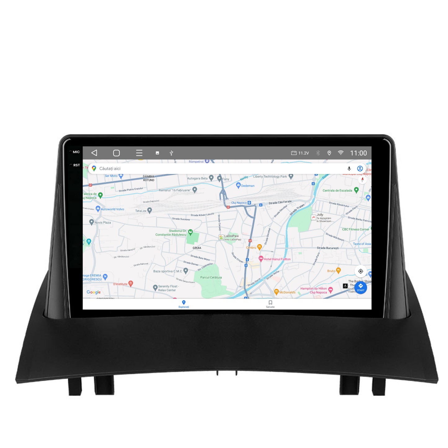 Navigatie 2K HUB64 Renault Megane 2 (2002-2009), 4GB RAM, Android, Octacore, Slot Sim 4G, DSP, GPS, Wi-FI, Carplay, Android Auto, USB, Bluetooth, Waze, Touchscreen, 9.5 Inch