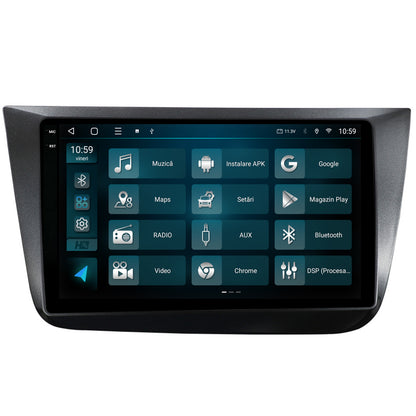 Navigatie 2K HUB64 Seat Altea/Toledo (2005-2012), 4GB RAM, Android, Octacore, Slot Sim 4G, DSP, GPS, Wi-FI, Carplay, Android Auto, USB, Bluetooth, Waze, Touchscreen, 9.5 Inch